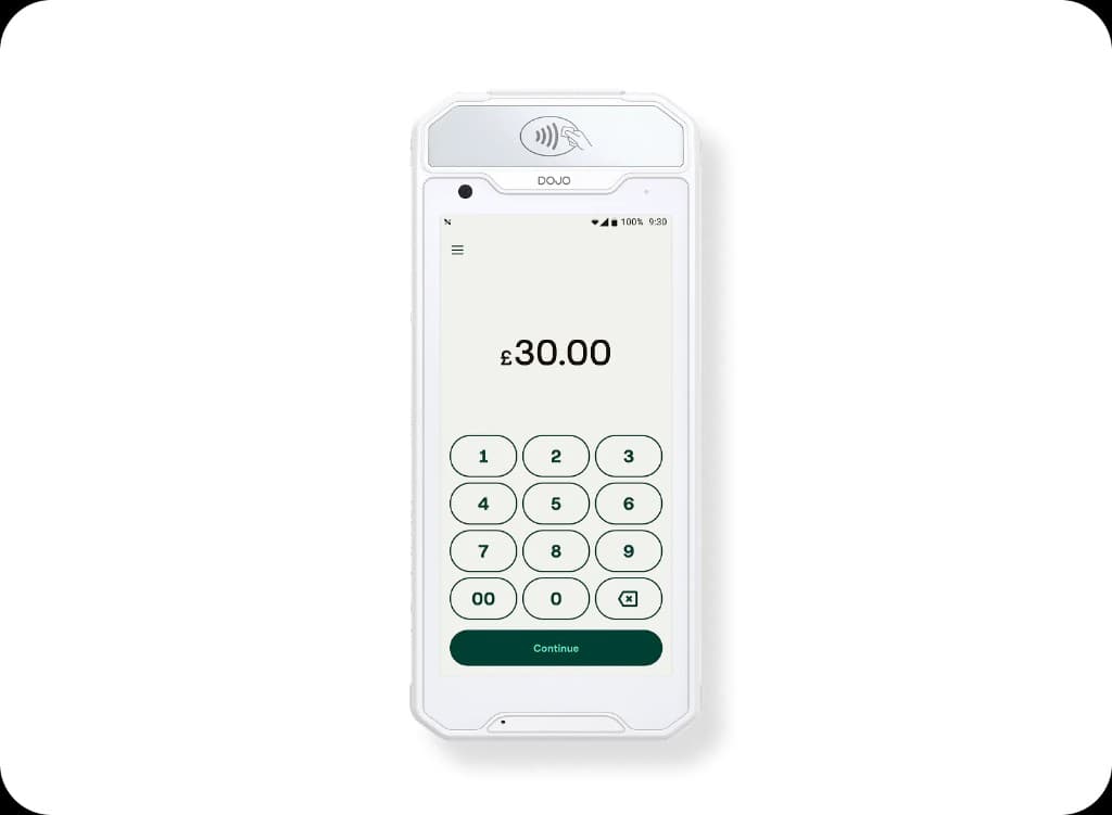 Dojo Pocket card machine with tipping screen