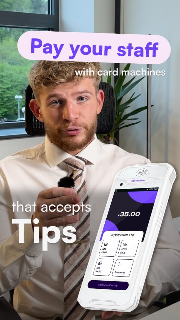 Cashless tipping built into the terminal. Pay staff more without it costing the business.